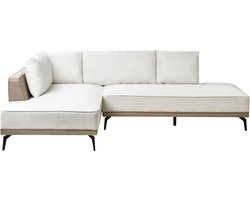 MYKEN - Modulaire bank - Gebroken wit - Rechts - Polyester/Kunstleer