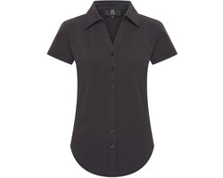 MYlady Travelsoft kortemouw Blouse Kristel XS Black ML01-2025, De blouse valt klein ,we adviseren een maat groter te nemen