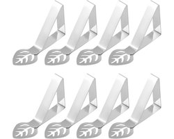 Mynoozi Table Clamp, 12 Pieces Stainless Steel Table Clips, Table Clips, Table Clips, for Outdoor, Home, Dining Room, Picnic, Party, Wedding