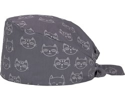 MyScrubs - Scrub Cap Grijze Kat