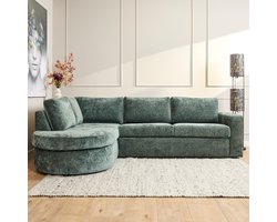 MySofa Bank Alma Groen 2,5-zits + Divan Links