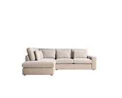 MySofa Hoekbank Jesse - Beige Stof Links - 271x222x92cm
