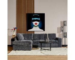 MySofa hoekbank Teddy | Antraciet | 5 jaar garantie | Divan Links + 2,5 zits