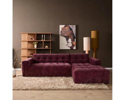 MySofa Ruby Hoekbank Paars 2,5 zits AL + Lounge R