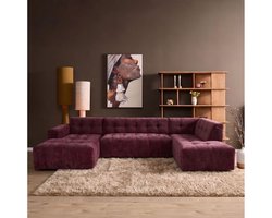 MySofa Ruby U-bank Paars Lounge L + 2,5 + Ottomane R