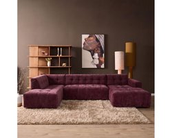 MySofa Ruby U-bank Paars Ottomane L + 2,5 + Lounge R