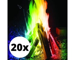 Mystical Fire - 20 Zakjes - Ideaal voor Feesten en Evenementen - Gekleurde vlammen - Gekleurd vuur
