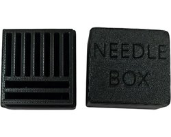 Naald Organisator Doos - Naaiset Opberger - Veilige Naald Opslag - Innovatief Compartiment Ontwerp - 564 cm - Groen/Wit/Zwart