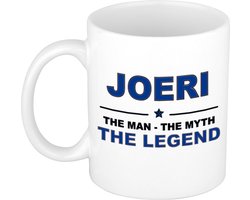 Naam cadeau Joeri - The man, The myth the legend koffie mok / beker 300 ml - naam/namen mokken - Cadeau voor o.a verjaardag/ vaderdag/ pensioen/ geslaagd/ bedankt