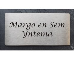 Naambordje voordeur leisteen 27x15cm LS11