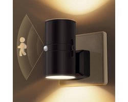 Nachlicht - Wandcontactdoos Nachtlamp - Dimbare Nachtverlichting - Automatische Aan-Uit Sensor - Vintage Cylinder Design - Warm Wit LED - Slaapkamer Hal Trap Badkamer Kinderkamer - Europese standaardstekker