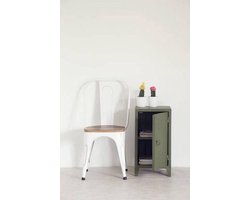 Nachtkast Groen (Rechts) - Metaal - 35x33x65cm - Nachtkast Stoer Groen - Giga Meubel