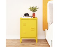 Nachtkast Inari metaal 57x40x30 cm geel [en.casa]