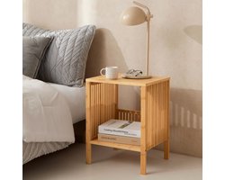 Nachtkast Varde 50x38,5x33 cm set van 2 bamboe [en.casa]
