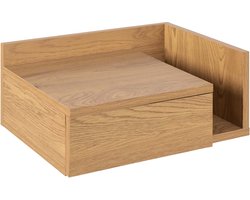 Nachtkastje Ashton met lade - wilde eik - Actona - Nachtkastje - Bruin - Melamine; MDF