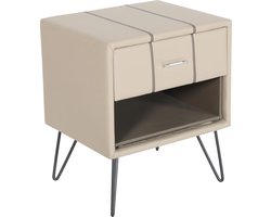 Nachtkastje BETIN Kunstleer Beige