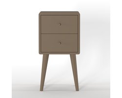Nachtkastje Borba - Hout - Bruin - 30 x 57 x 30 cm (BxHxD)