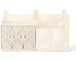 Nachtkastje Caddy Hangend – Geweven Organizer Met 7 Vakken – Voor Stapelbed En Hoogslaper