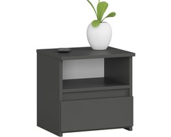 Nachtkastje CL1 met 1 Lade / AKORD Furniture Factory / Grafietgrijs / 40 x 40 x 35 cm