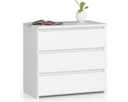 Nachtkastje CL3 met 3 Lades / AKORD Furniture Factory / Wit / 60 x 57 x 35 cm
