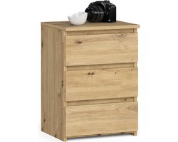 Nachtkastje CL3/40 met 3 Lades / AKORD Furniture Factory / Artisan Eik / 40 x 57 x 35 cm