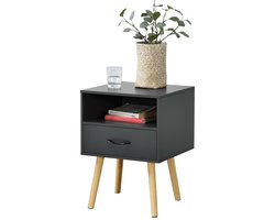 Nachtkastje Gävle 57x42x40 cm set van 2 donkergrijs [en.casa]