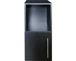 Nachtkastje - halkastje - 64 cm hoog - zwart