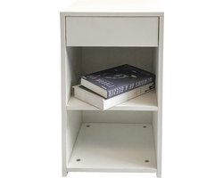 Nachtkastje - halkastje 65 cm hoog - wit