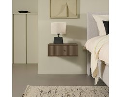 Nachtkastje Hangend Sem - Hout - Bruin/Hout - Mango - 45 x 18 x 35 cm (BxHxD)