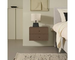 Nachtkastje Hangend Sem - Hout - Bruin/Hout - Mango - 45 x 31 x 35 cm (BxHxD)