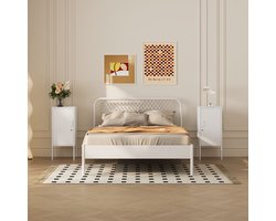 Nachtkastje Hausjärvi 2-delige set wit [en.casa]