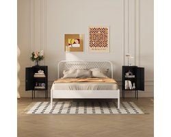 Nachtkastje Hausjärvi 2-delige set zwart [en.casa]