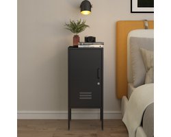 Nachtkastje Hausjärvi 82x35x35 cm staal zwart