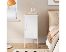 Nachtkastje Hausjärvi 82x35x35 cm wit [en.casa]