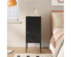 Nachtkastje Hausjärvi 82x35x35 cm zwart [en.casa]