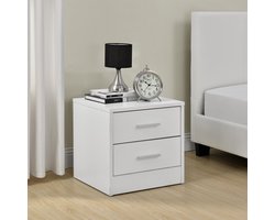 Nachtkastje Hawaii ladekast met 2 lades 38x34x37 cm wit