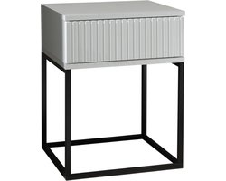 Nachtkastje Joy - Spaanplaat - Wit - 40x52x38,5 cm (BxHxD)