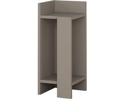 Nachtkastje Links - Stijlvol Mokka Design - Ruimtebesparend 25x60x27cm - Duurzaam Melamine Materiaal