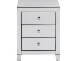 Nachtkastje Luxury 3 Lades Zilver Kare Design