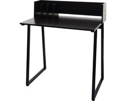 Nachtkastje MCW-K69, telefoontafel, 82x51cm 3D structuur, metaal MDF ~ zwart