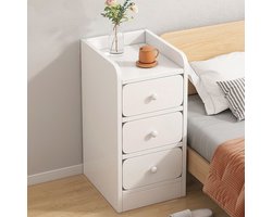 Nachtkastje Met 3 Lades voor Slaapkamer en Woonkamer - Opbergruimte Bijzettafel 30 x 32 x 64 cm