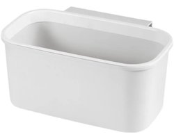 Nachtkastje met haken - Opbergmand - opbergbox - opbergdoos - Nachtkastje - Nachtkastje organizer voor slaapzaal - Kunststof - Wit