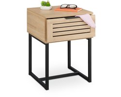 nachtkastje met lade - 55,5 x 40 x 41,5 cm - industrieel