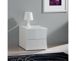 Nachtkastje met laden - Slaapkamer meubel - Opbergen 's nachts - 100% Made in Italy