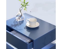 Nachtkastje met LED - Kast - Tafel - Slaapkamerdecoratie - Opbergruimte - 60 cm x 37 cm x 50 cm - Paars
