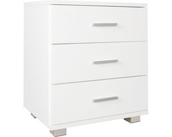 Nachtkastje - Nachtkast - 3 lades - Wit - 45x34x54 cm