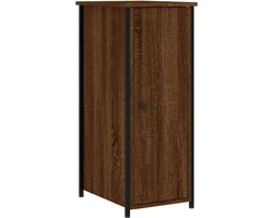 Nachtkastje | Nachtkast | Lamptafel | Bedside kasten 32x42x80 cm bewerkt hout bruin eikenkleur