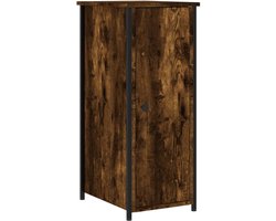 Nachtkastje | Nachtkast | Lamptafel | Bedside kasten 32x42x80 cm bewerkt hout gerookt eikenkleurig