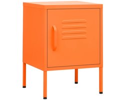 Nachtkastje | Nachtkast | Lamptafel | Bedside kasten 35x35x51 cm staal oranje