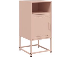 Nachtkastje | Nachtkast | Lamptafel | Bedside kasten 36x39x78 cm staal roze
